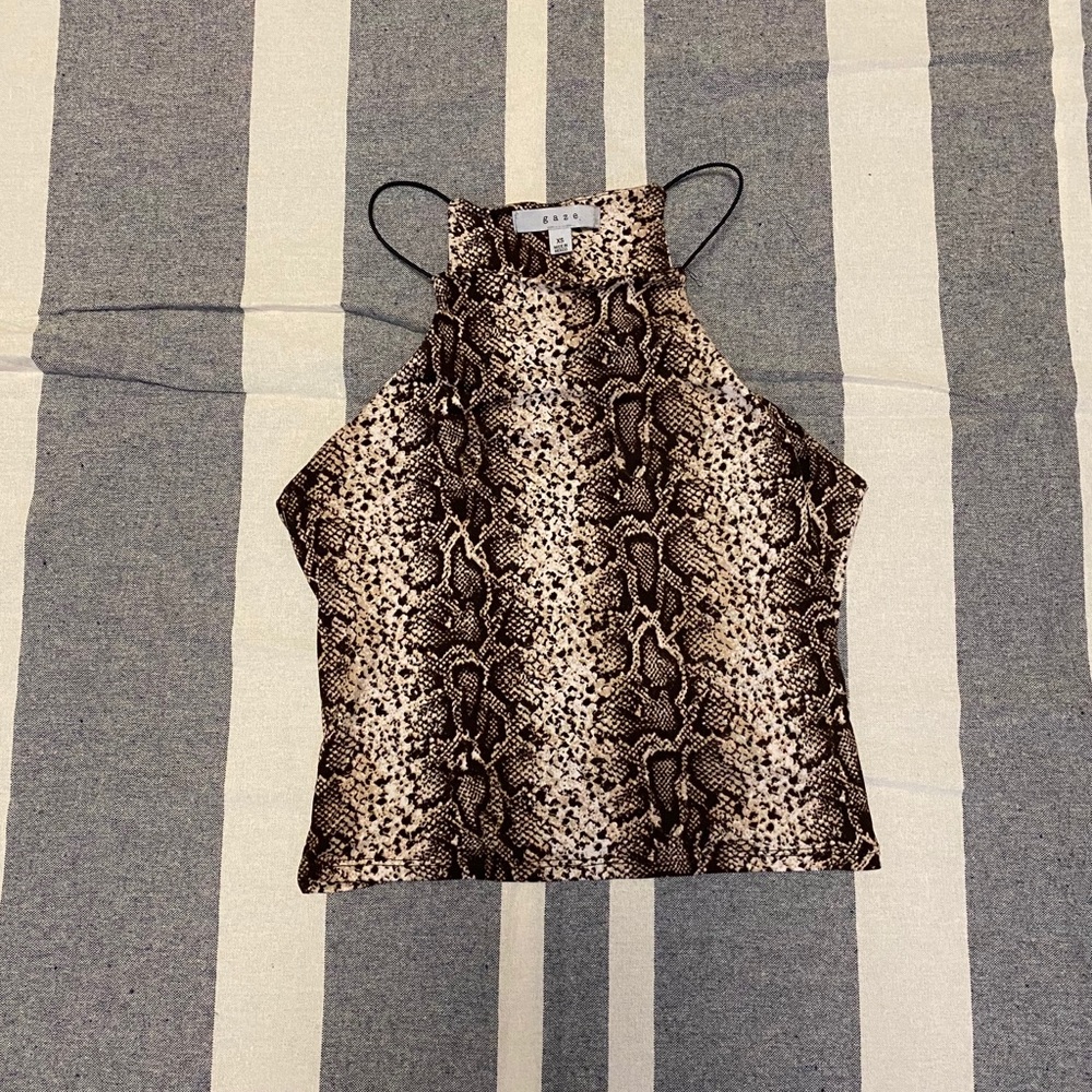 Snake skin crop top